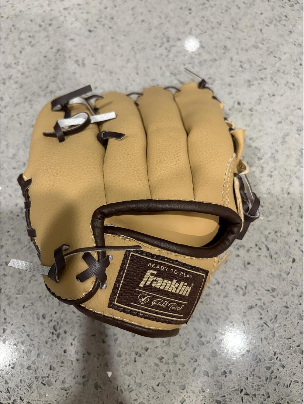 Franklin Ready to Play 8.5" Baseball Glove Tan and Brown